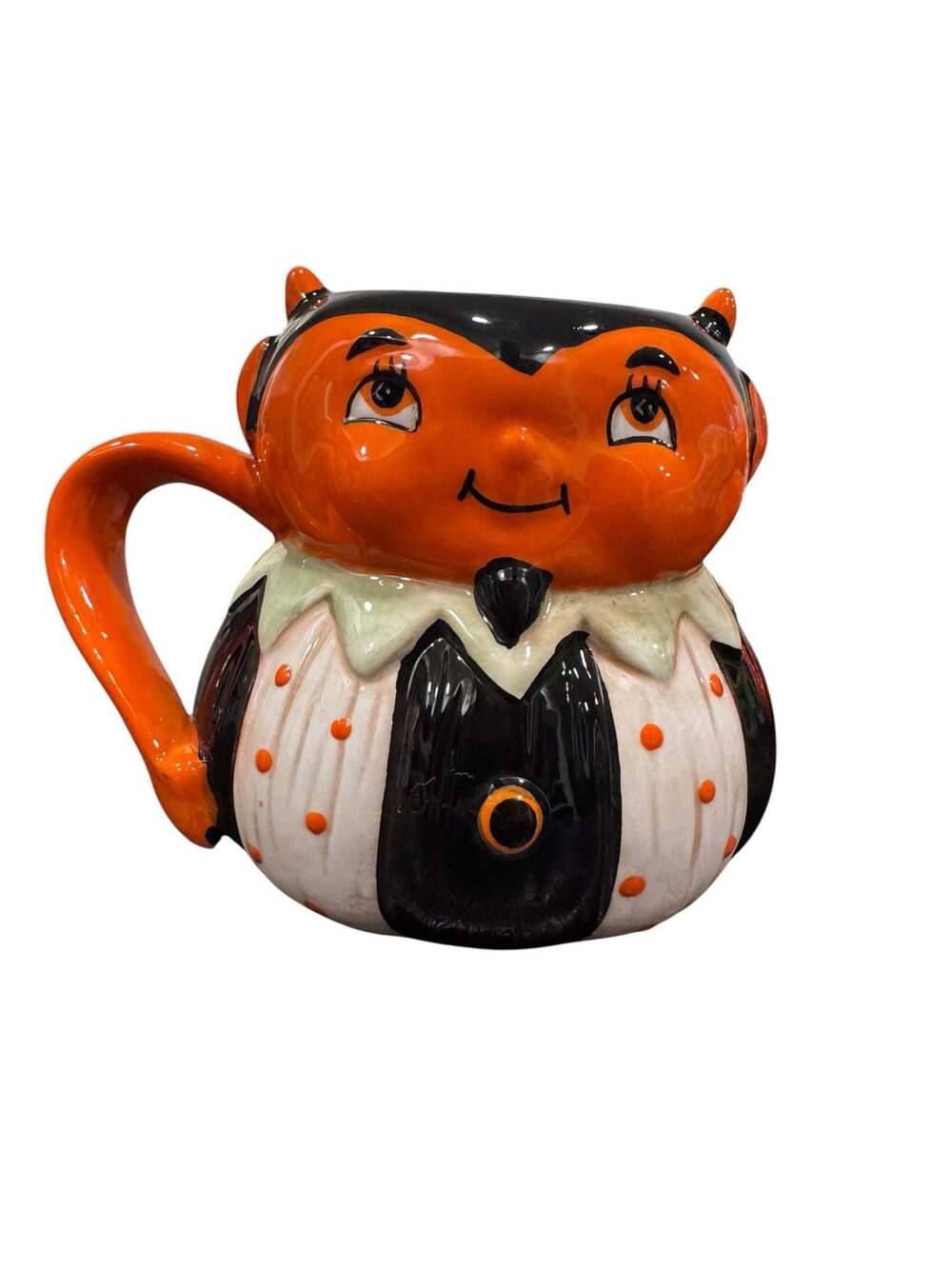 Johanna Parker Retro Halloween Devil Pumpkin Peep Mug